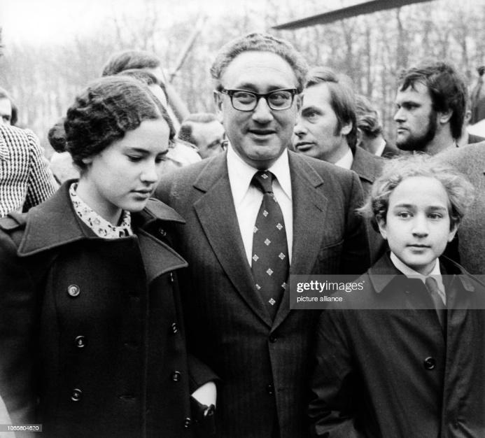 US Foreign Minister Henry Kissinger with his children Elizabeth and ...